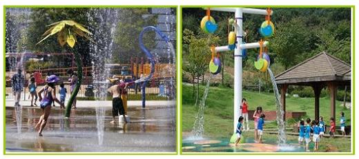 ↑ 물을 주제로 한 어린이 공원.