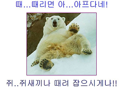 ↑2일 오전 해킹당한 서울지방경찰청 제1기동대 홈페이지 화면