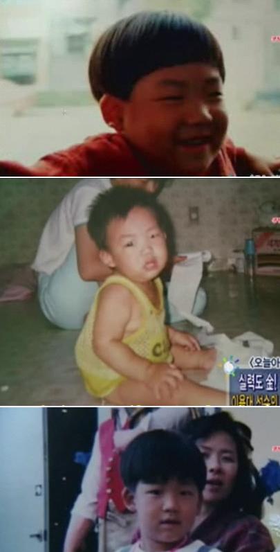 ↑ 네티즌들이 올린 이용대 어린시절 캡처 사진 (MBC '생방송 오늘의 아침' 방송 화면)