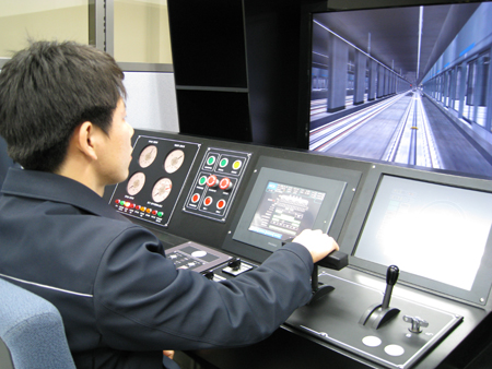 ↑ 지하철 9호선 모의시험운전 모습 