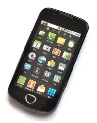 ↑삼성전자가 이달중 시판예정인 안드로이드폰. 삼성은 이 제품의 펫네임을 갤럭시+알파벳으로 붙일 예정이다. 