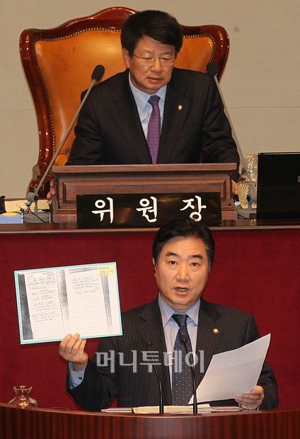 [사진]이석현 의원 '검찰총장 출석 요구'