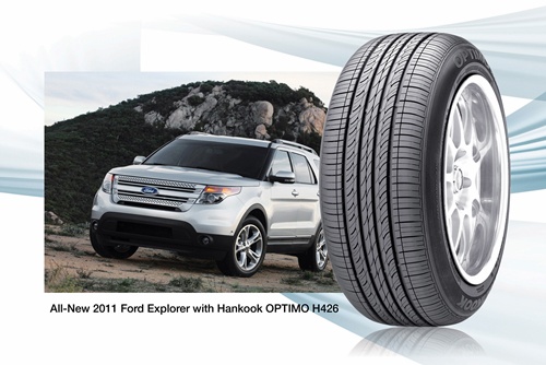 ↑포드 익스플로러에 신차용 타이어로 공급될 한국타이어 '옵티모 H426'