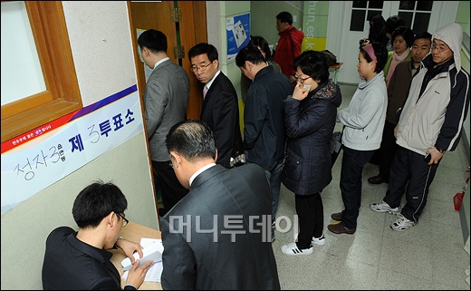 [사진]4.27 재보궐 선거 격전지 분당을, 투표시작