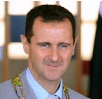 ▲바샤르 알아사드 시리아 대통령. 아버지 하페즈 알아사드 전 대통령과 대를 이어 권력을 쥐고 있다.