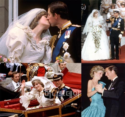 1981년 찰스 왕자와 故 다이애나 비의 결혼식. 사진 데일리메일, 텔레그래프