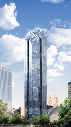 ↑ 높이 411m에 88층 규모로 지어지는 2WTC.
