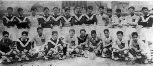 1946년, 마지막 경평축구대항전에 출전한 선수들. 