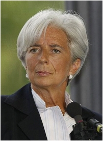 ↑크리스틴 라가르드 IMF 총재