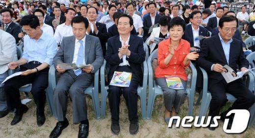 [사진]농업경영인대회 참석한 여야 대선주자들