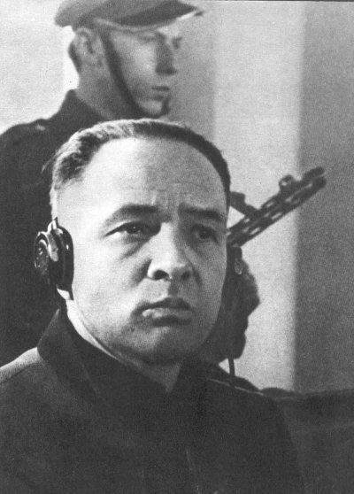 ▲제2차 세계대전이 끝난 뒤 폴란드의 크라쿠프에서 재판을 받고 있는 루돌프 회스.