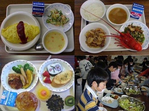 일본의 급식/사진=온라인