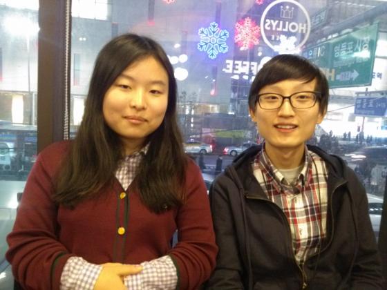 지난 7일 대학수학능력시험 응시를 거부한 위영서(왼쪽), 박건진(오른쪽)씨. / 사진=이시내 기자