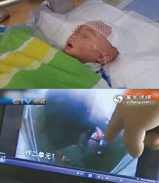 중국에서 한 여자 초등학생이 두살짜리 아기를 마구 폭행하고 25층 높이에서 떨어뜨려 숨지게 한 사건이 발생했다. /사진=중국 CCTV 화면 캡쳐