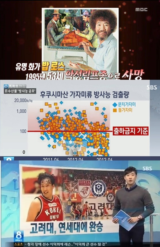 /사진=MBC 방송화면 캡처(맨 위)와 SBS 방송화면 캡처