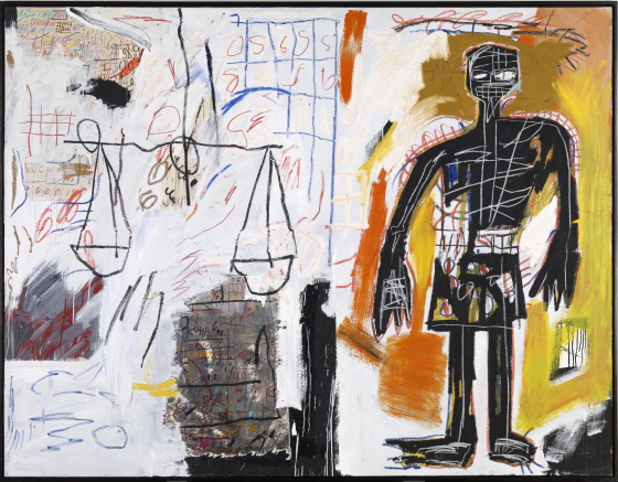삼성미술관 리움 개관 10주년 기념전에 나오는 장 미셸 바스키아의 유화 ‘무제(검은색 인물), 1982, 188 x 243.8 cm /사진제공=삼성문화재단