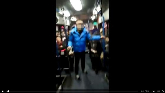 SNS에서 급속도로 유포된 버스민폐남 동영상. / 사진=페이스북 캡처