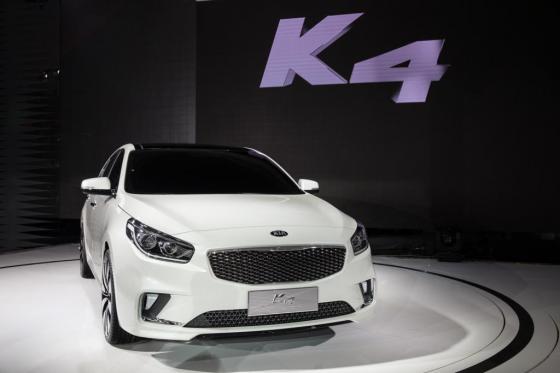 기아자동차가 2014 베이징모터쇼에서 선보인 'K4 콘셉트카'/사진제공=기아자동차