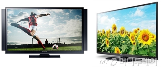 삼성전자 PDP TV(왼쪽)와 LG전자 PDP TV(오른쪽) /사진 제공=각사