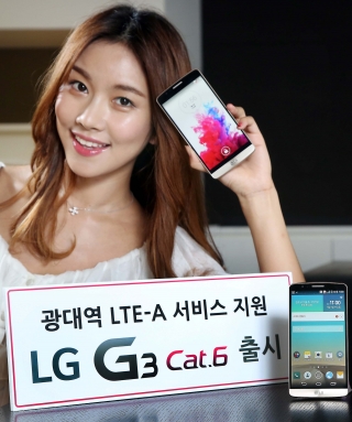 LG전자의 광대역 LTE-A를 지원하는 스마트폰 'G3 Cat.6' / 사진제공=LG전자