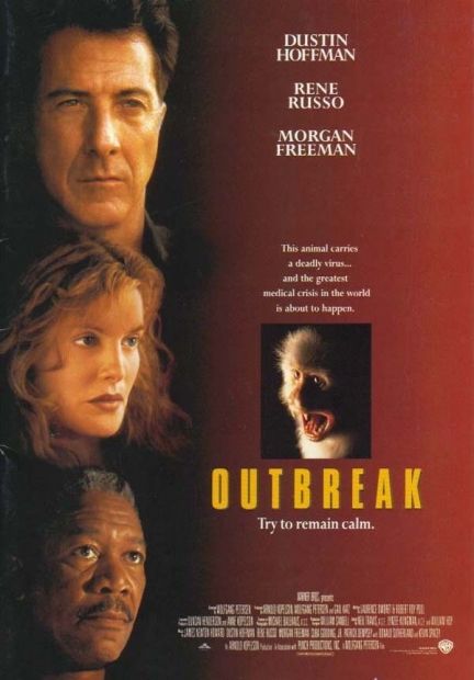 '에볼라 바이러스'환자가 발생해 이를 다룬 영화 '아웃브레이크'도 함께 주목받고 있다/ 사진='아웃브레이크' 포스터