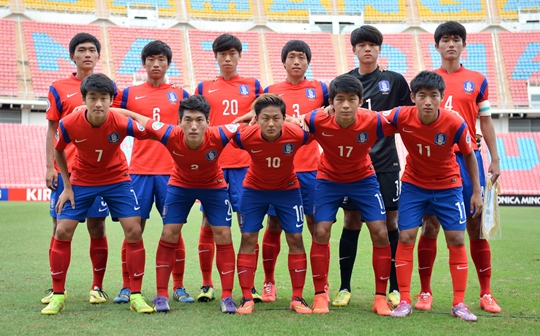 한국 16세 이하 대표팀 선수들. /사진=대한축구협회 제공<br>
<br>
