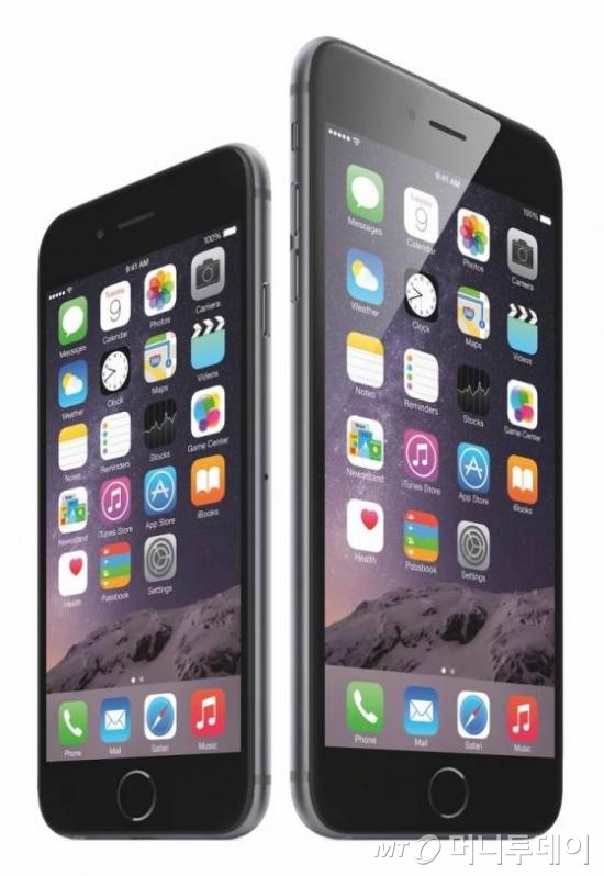애플의 아이폰6(좌)와 아이폰6플러스./ 사진=애플