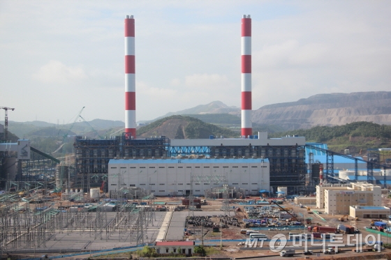 현대건설 베트남 몽즈엉 석탄화력발전소 공사 현장. /사진제공=현대건설