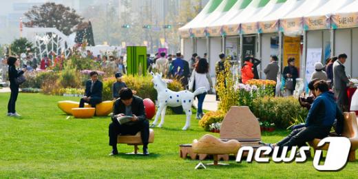 [사진]잔디밭으로 변한 광화문 광장