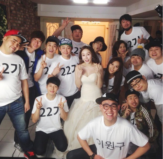 개그우먼 허미영과 그녀의 KBS 22기 개그맨 동기/ 사진=개그맨 조윤호 인스타그램