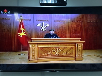  북한 김정은 노동당 제1비서가 지난 1일 육성으로 신년사를 발표했다. 김 제1비서는 이날 신년사에서 '남북 정상회담' 가능성을 언급해 주목된다./사진=조선중앙TV 캡쳐