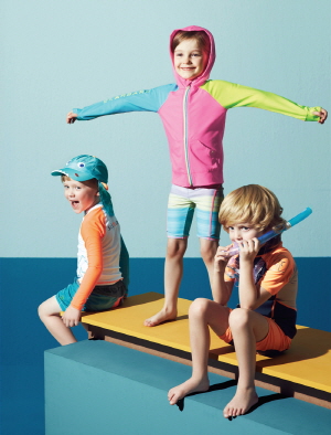 섀르반 어린이 수영복 출시…자외선 95% 이상 차단