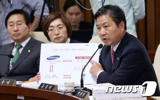 [사진]'삼성 X파일' 의혹 질의하는 홍종학 의원