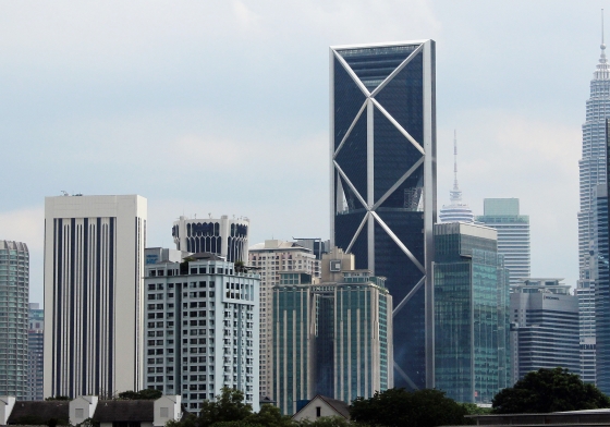 말레이시아 수도 쿠알라룸푸르의 중심가인 빈자이지구에 위치한 'IB타워' 모습. / 사진제공=대우건설