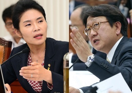 한정애(좌) 새정치민주연합, 이종훈 새누리당 의원