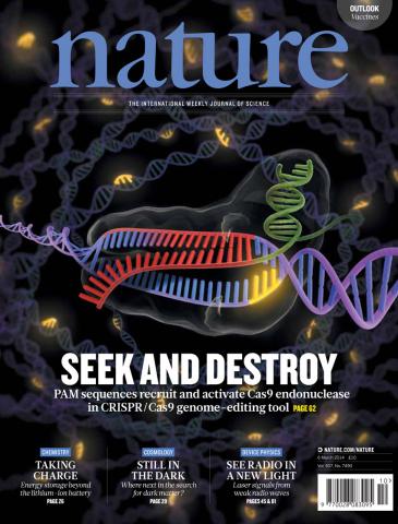 2015년 한해 동안 GMO, 맞춤아기, 기상이변 원인 등의 과학기술 이슈를 놓고 격렬한 논쟁이 이어졌다. 사진은 유전자가위 기술은 크리스퍼(CRISPR) 관련 특집기사를 게재하고 있는 네이처 지 표지.