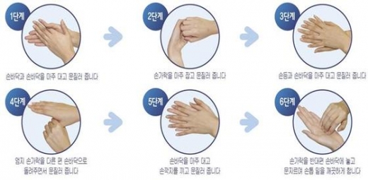 독감 예방을 위한 손 씻기 방법./© News1