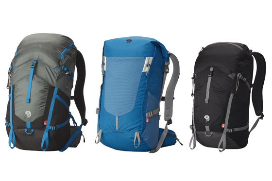 (왼쪽부터) Rainshadow™ 36 OutDry® Backpack, Scrambler™ RT 35 OutDry® Backpack, Rainshadow™ 26 OutDry® Backpack/사진제공=마운틴하드웨어