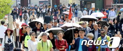 [사진]중국 노동절 연휴 대한민국 찾은 유커들