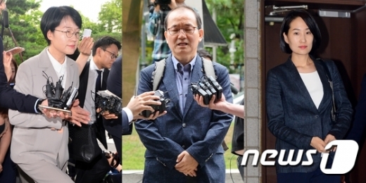 (왼쪽부터)국민의당 박선숙 의원·왕주현 사무부총장·김수민 의원 / 뉴스1DB © News1