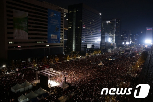 [사진]박근혜 대통령 퇴진 요구 민중총궐기 대회