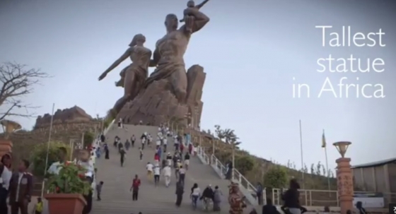 세네갈의 수도 다카르에 위치한 48미터 높이의 '아프리카 르네상스 기념동상'(African Renaissance Monument)은 북한이 건설했다./사진=유투브 캡처