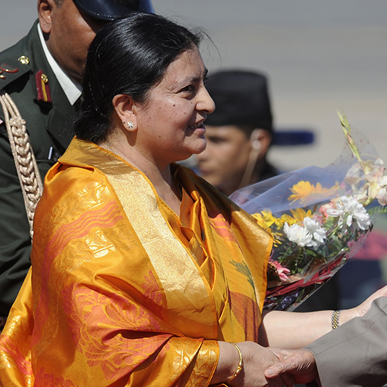 네팔의 비디아 데비 반다리 대통령. /AFPBBNews=뉴스1