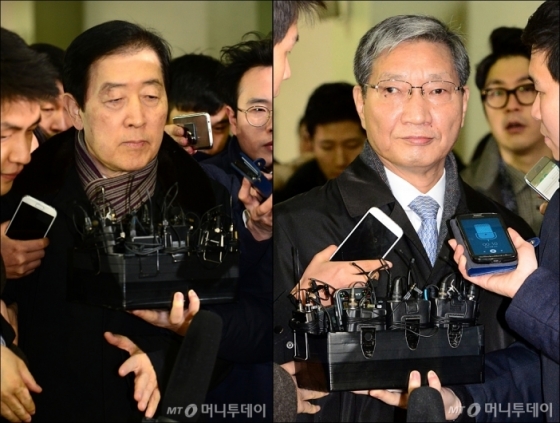 삼성그룹 최지성 부회장(왼쪽)과 장충기 사장/사진=김창현 기자 