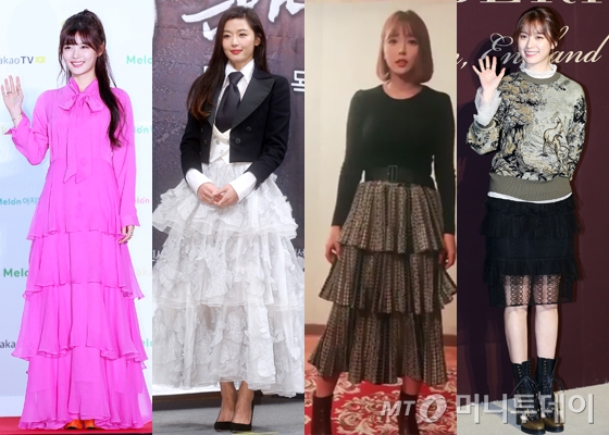 왼쪽부터 김유정, 전지현, 홍진영, 한효주 /사진=머니투데이DB, 홍진영 인스타그램