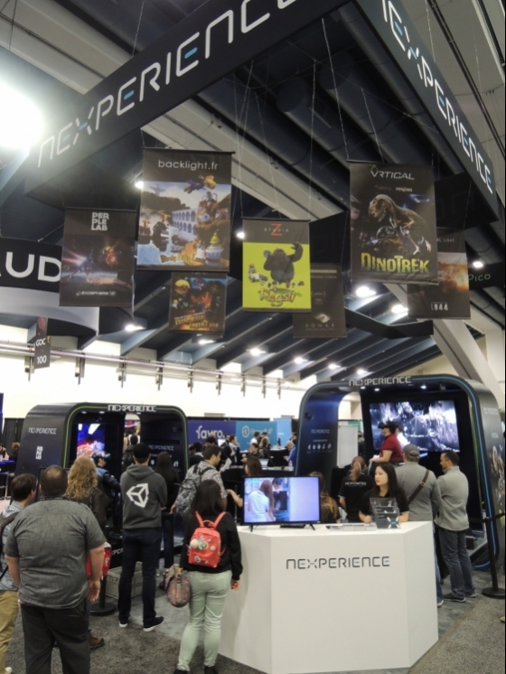 골프존유원홀딩스의 넥스피리언스(NEXPERIENCE)가 미국 샌프란시스코 모스콘 센터에서 개최된 GDC(Game Developers Conference) 2017에 참가한 모습./사진제공=골프존유원홀딩스
