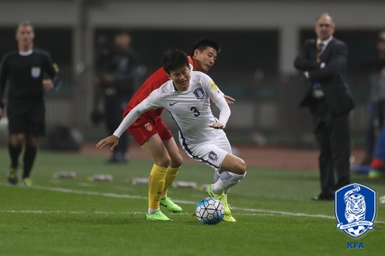 韓 대표팀 0-1 뒤진 채 중국전 전반 종료