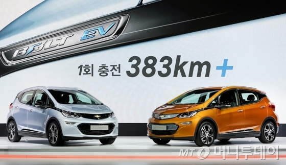 3월 30일 2017 서울모터쇼 프레스데이에 공개한 쉐보레(Chevrolet) 볼트EV의 모습 /사진제공=한국GM