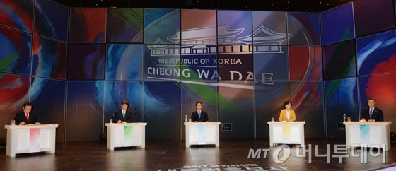 [사진]토론회 준비하는 대선후보들