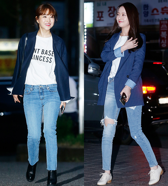 박보영 vs 손여은, '흰 티에 청바지' 패션…승자는?